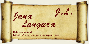 Jana Langura vizit kartica